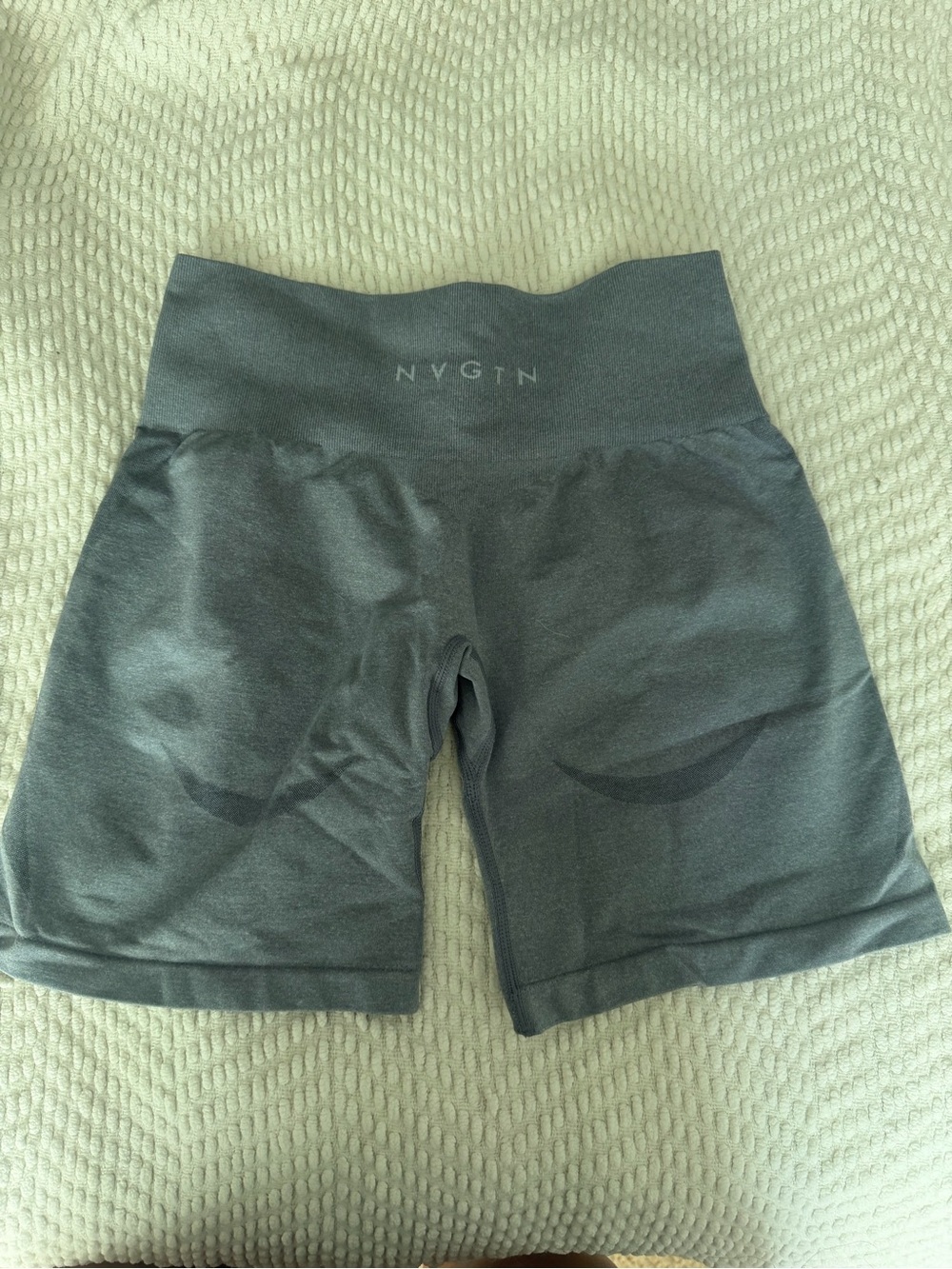 NVGTN Seamless High-Waist Athletic Shorts - Gray